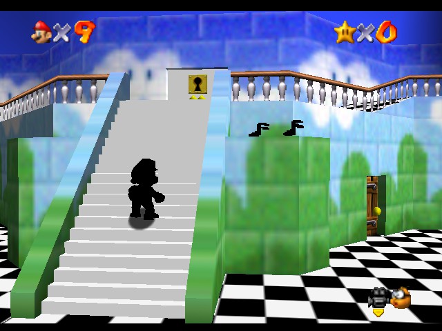 Monochrome Mario 64 Screenthot 2